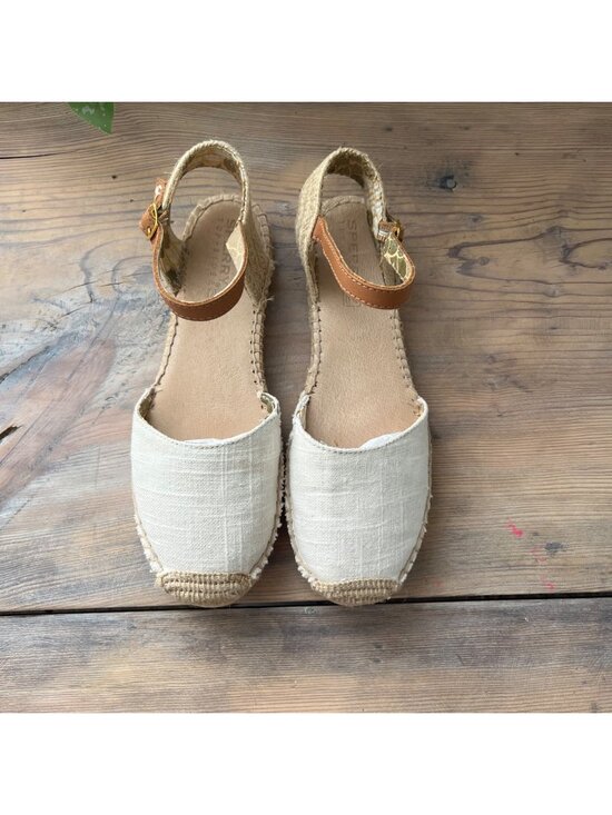Sperry Shoes - Sperry Hope Flats Espadrilles Womens 8 Cream Canvas Upper